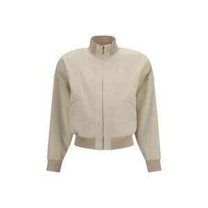 Gucci Women Zip Bomber Jacket In Silk Poplin